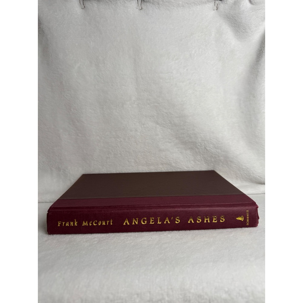 Scribner Angela's Ashes Memoir Book OS Burgundy Excellent Hardcover Gold Foil